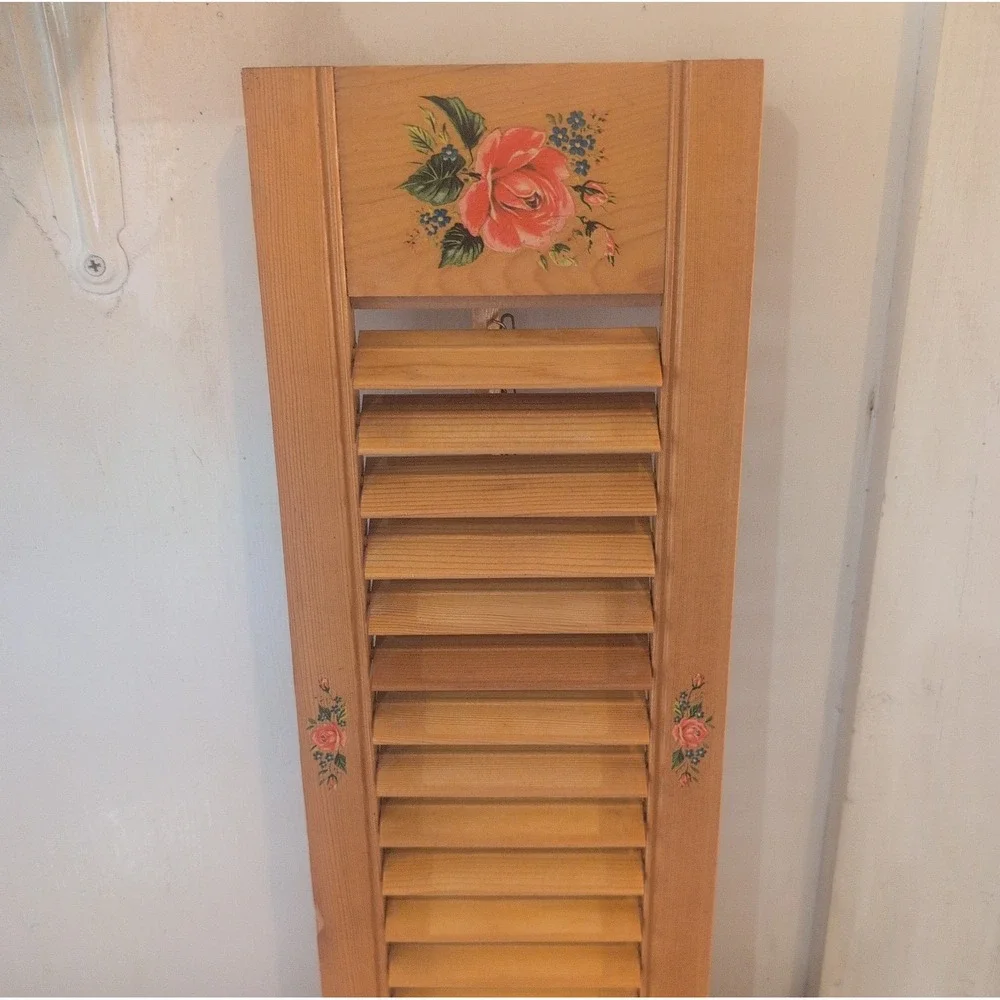Vintage Wooden Louvered Wall Panel 20